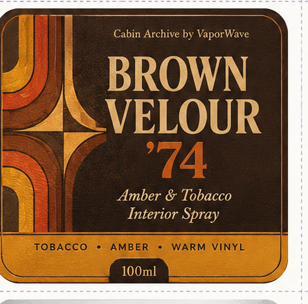 Brown Velour ’74 — Amber & Tobacco Interior Spray